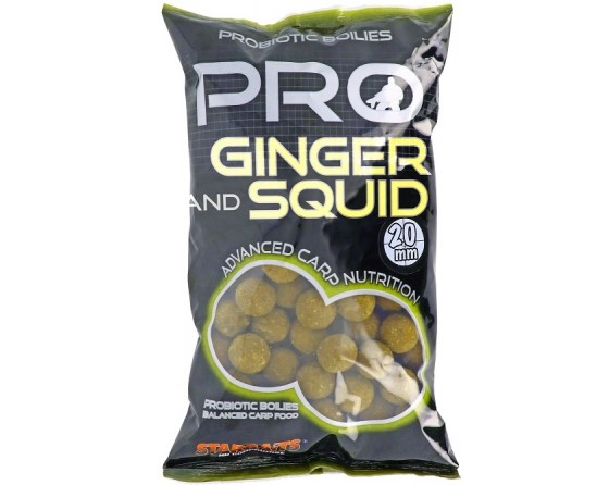 STARBAITS boilies Probiotic Pro Ginger Squid  (zázvor/kalamár) 1kg